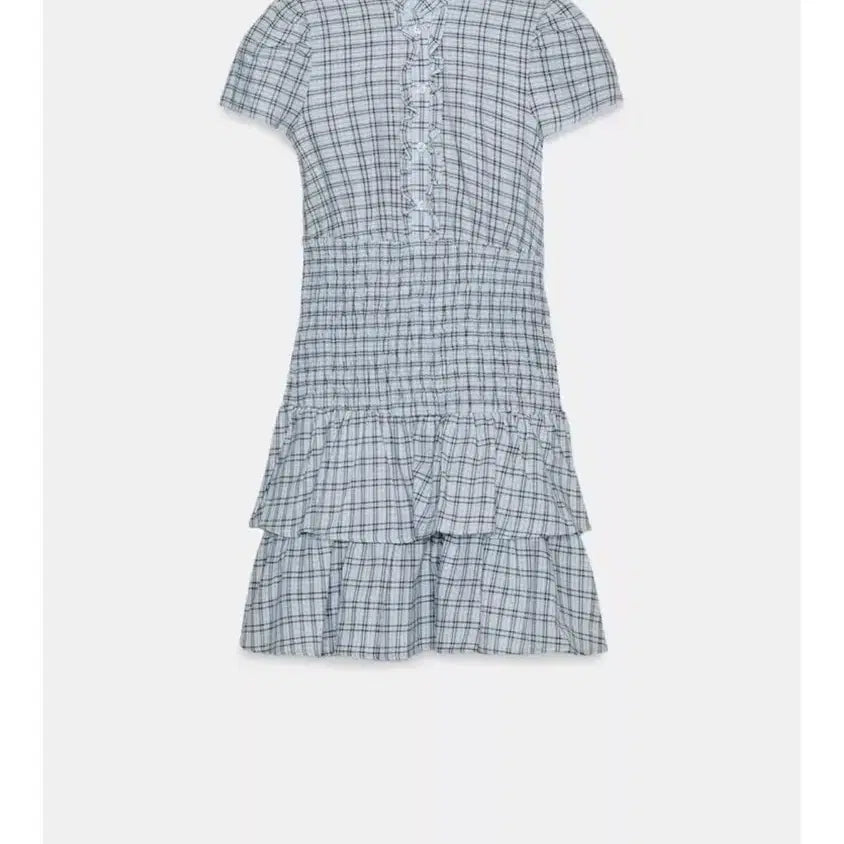 [BUNJANG] Zara Frilled Check Mini Dress / 자라 프릴 체크 미니 원피스