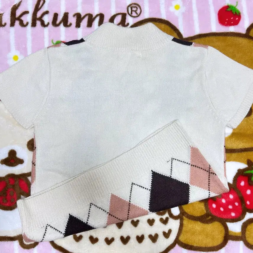 [BUNJANG] Latte Gal Pajamas Argyle Knit / 라떼갸루 아가일 니트 리즈리사 트랄라라 엑시즈팜 로맨틱갸루
