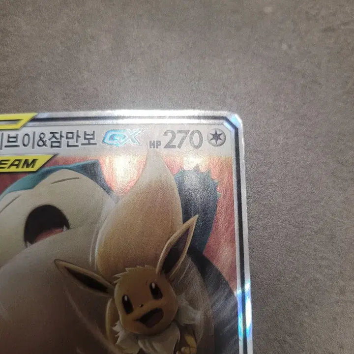 [SOLD OUT] 포켓몬 카드 이브이&amp;잠만보 GX 태그팀