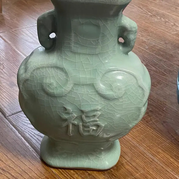 [BUNJANG] Qing Dynasty Celadon Glazed Vase / 진품 청나라중기 용천요(운송시간9일)