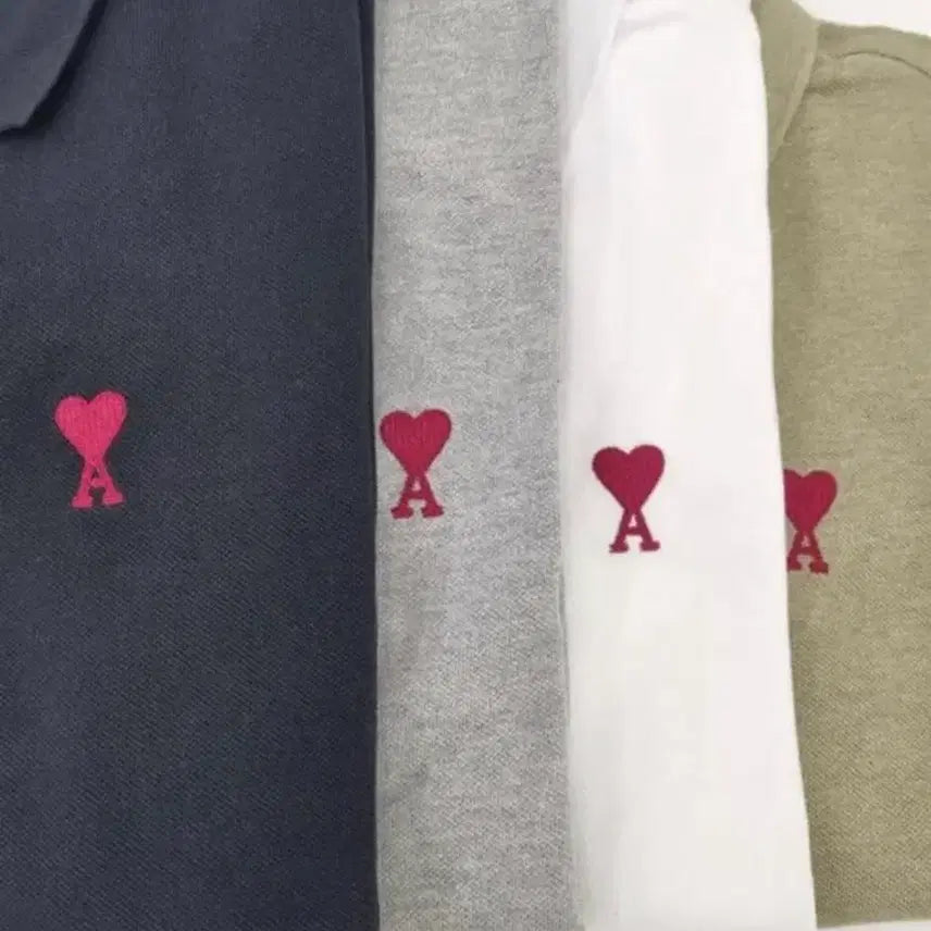 [BUNJANG] AMI Paris PK Cotton Short-Sleeve T-Shirt / [무료배송/정품] 아미 PK 카라 코튼 반팔티 3 colors