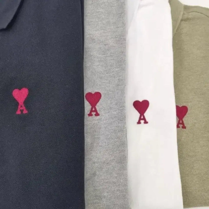 [BUNJANG] AMI Paris PK Cotton Short-Sleeve T-Shirt / [무료배송/정품] 아미 PK 카라 코튼 반팔티 3 colors