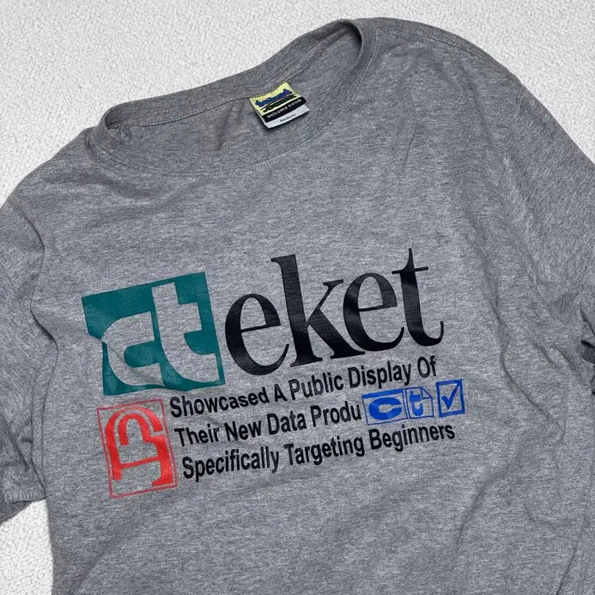 [BUNJANG] Tecket Long Sleeve T-Shirt Grey M / 테켓 롱슬리브 그레이 M