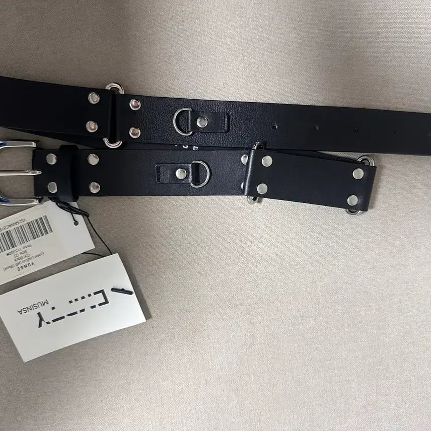 [BUNJANG] Yunse Black Leather Belt / [새상품] Yunse 윤세 블랙 벨트