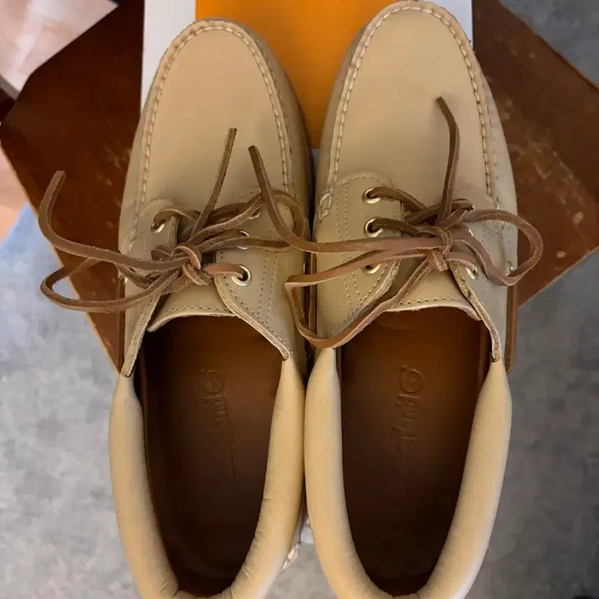 [BUNJANG] Timberland Authentic Boat Shoes Beige / [260]팀버랜드 어센틱 보트슈즈 베이지