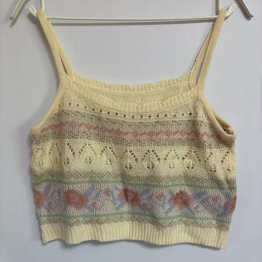 [BUNJANG] Ivory Pattern Knit Bustier / 옷장정리!!! 아이보리 패턴 니트 뷔스티에