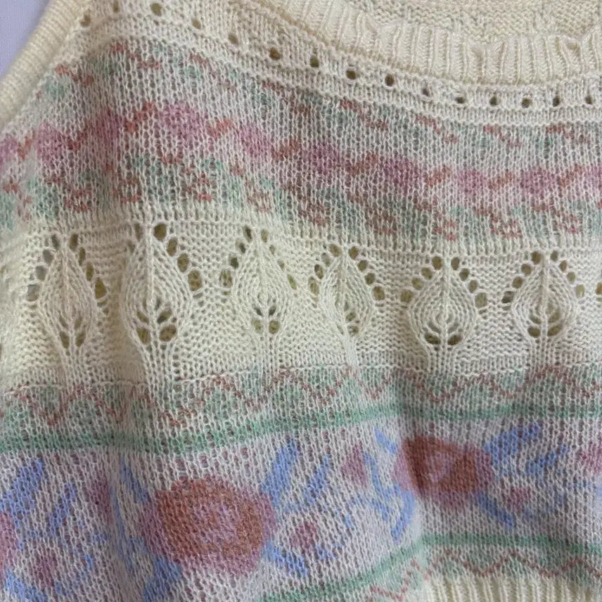[BUNJANG] Ivory Pattern Knit Bustier / 옷장정리!!! 아이보리 패턴 니트 뷔스티에