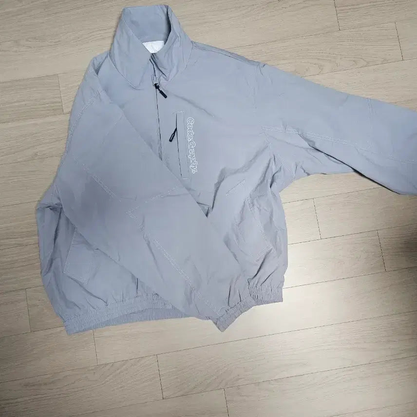 [BUNJANG] Code Graphy Windbreaker Gray / 코드그라피 바람막이