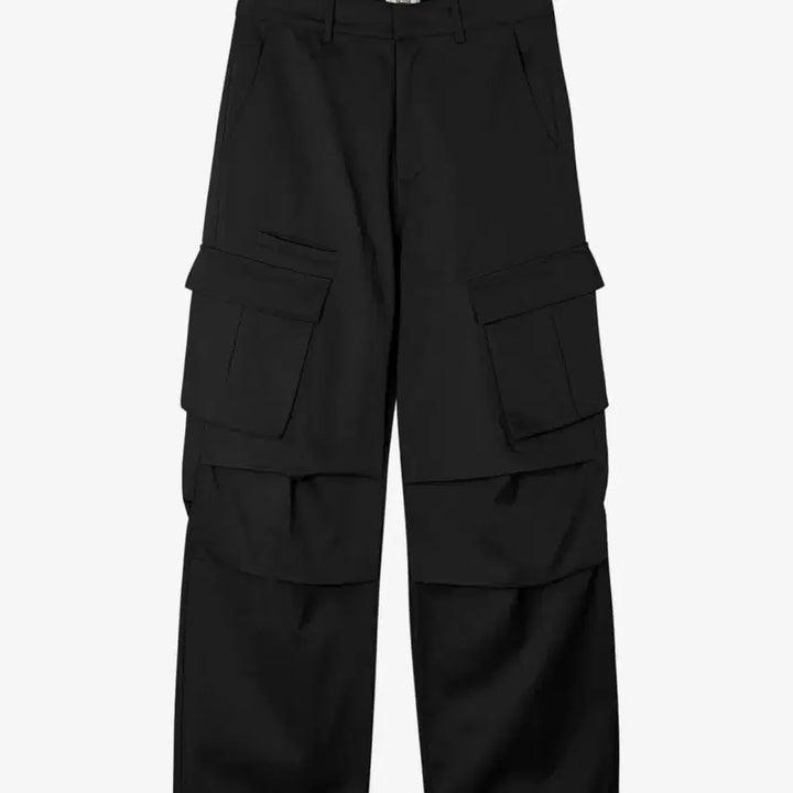 [SOLD OUT] (L) 노이즈 와이드 카고 파라수트 팬츠 - 블랙