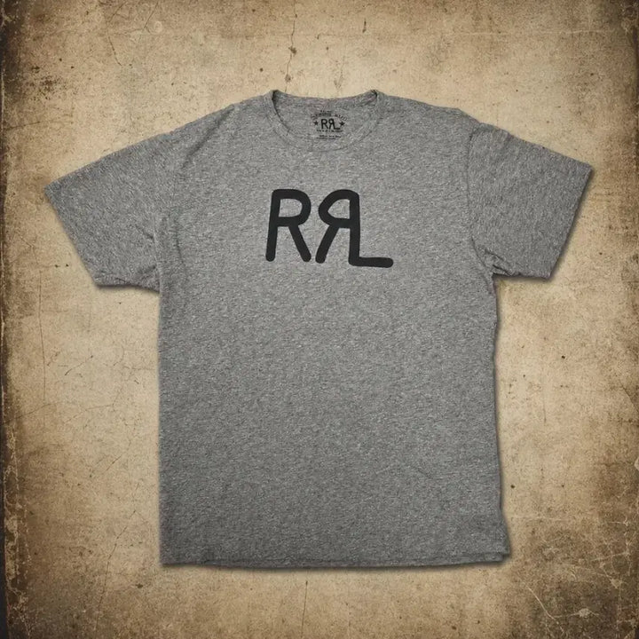 [BUNJANG] RRL Logo Jersey T-Shirt Gray L / RRL 로고 저지 티셔츠 그레이 L