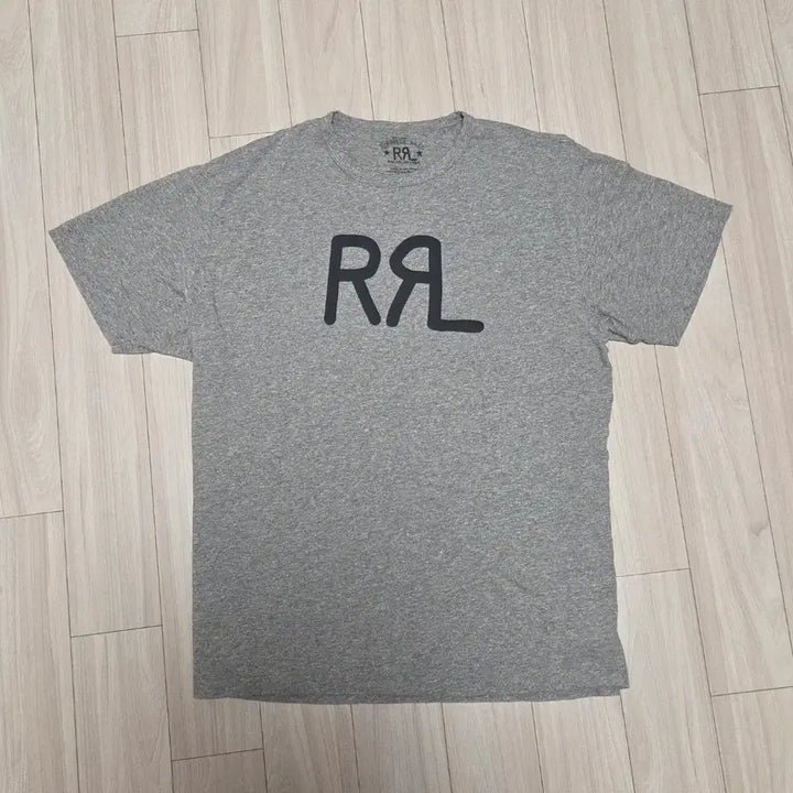 [BUNJANG] RRL Logo Jersey T-Shirt Gray L / RRL 로고 저지 티셔츠 그레이 L