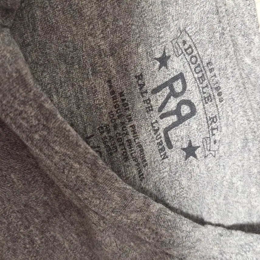 [BUNJANG] RRL Logo Jersey T-Shirt Gray L / RRL 로고 저지 티셔츠 그레이 L