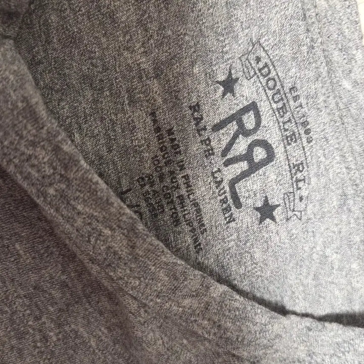 [BUNJANG] RRL Logo Jersey T-Shirt Gray L / RRL 로고 저지 티셔츠 그레이 L