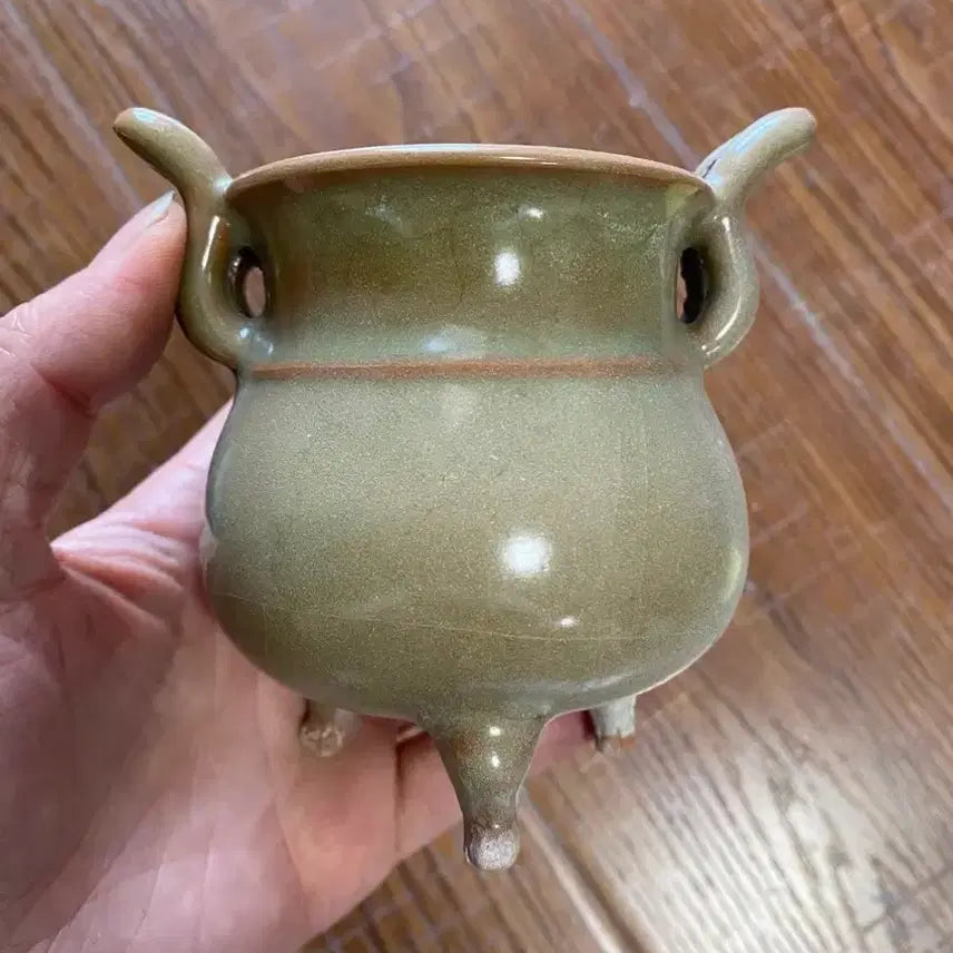 [BUNJANG] Genuine Mid-Qing Dynasty Longquan Celadon Tripod Censer / 진품 명나라말기 용천요(운송시간9일)