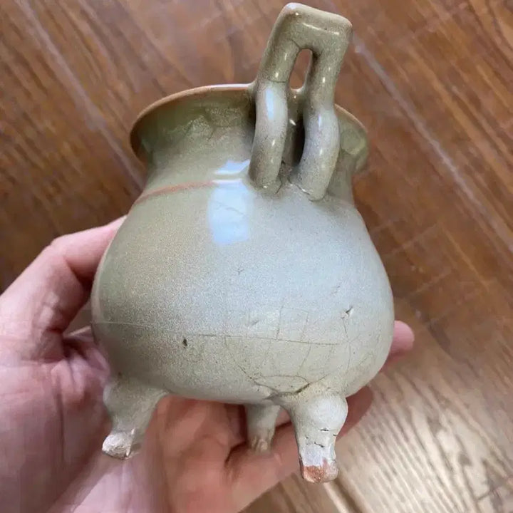 [BUNJANG] Genuine Mid-Qing Dynasty Longquan Celadon Tripod Censer / 진품 명나라말기 용천요(운송시간9일)