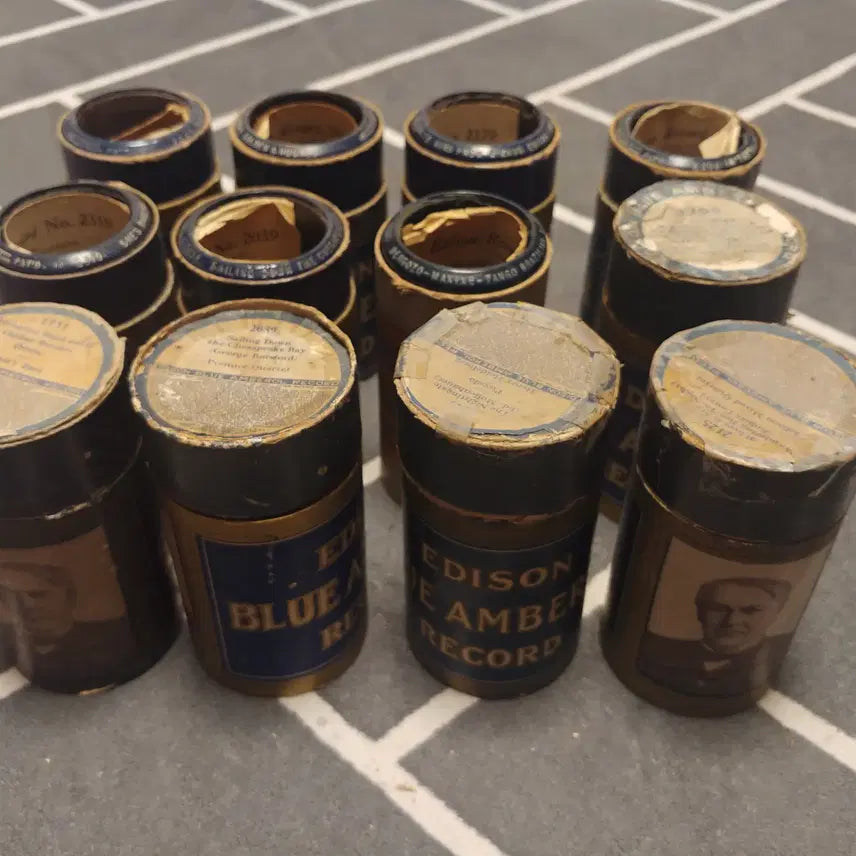 [BUNJANG] Edison Blue Amberol Records Cylinder Set (12 Records) / 에디슨 원통실린더음반(Edison Blue Amberol Records)
