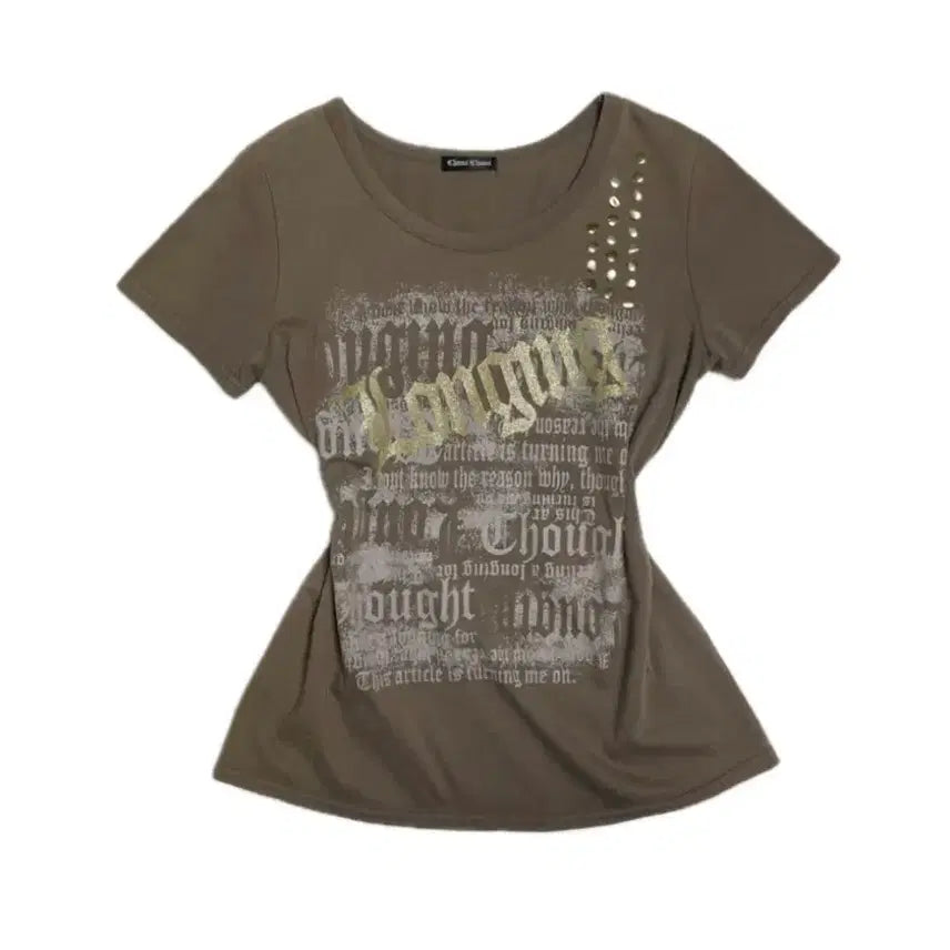 [BUNJANG] Punk Y2K Gyaru Short Sleeve T-Shirt / 펑크 y2k 갸루 반팔