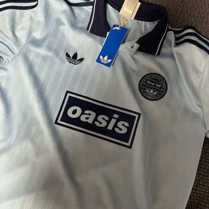 [BUNJANG] Adidas Oasis Tour Jacquard Jersey Blue S / 아디다스 오아시스 투어 자카드 블루 S
