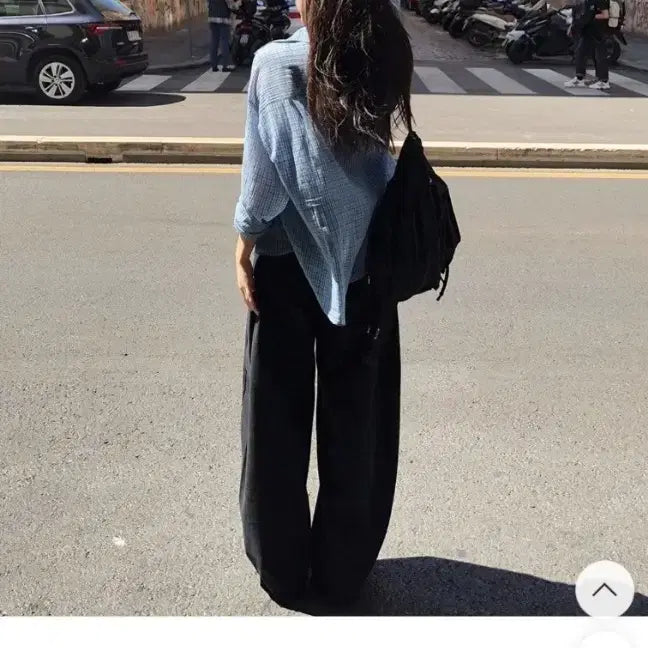 [BUNJANG] Slowand Semi Balloon Fit Cotton Wide Pants Long Ver. S / 여름바지)슬로우앤드 롱기장 세미벌룬핏 코튼 와이드팬츠 S