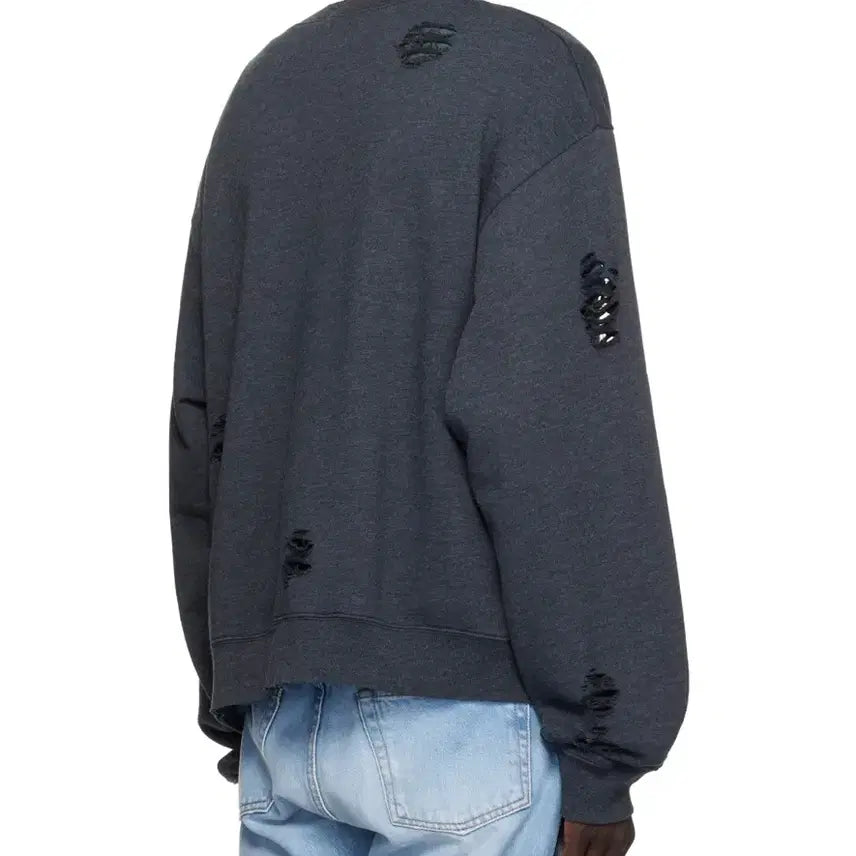 [BUNJANG] Acne Studios Logo Distressed Sweatshirt / 아크네 스튜디오 로고 데미지 스웨트셔츠