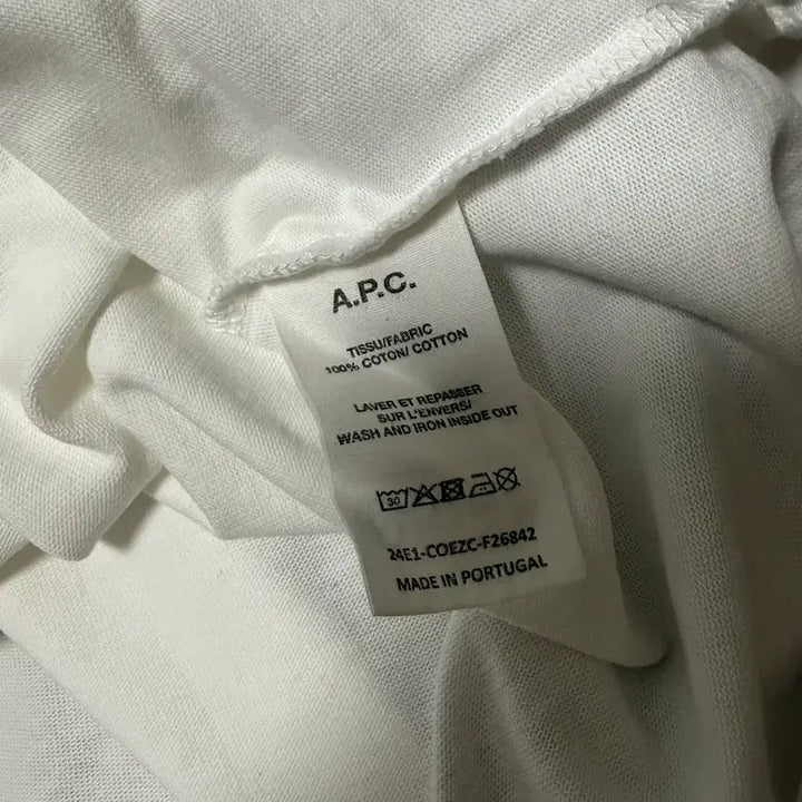 [BUNJANG] A.P.C. White Logo T-Shirt Size S / A.P.C. 화이트 로고 반팔 티셔츠 S