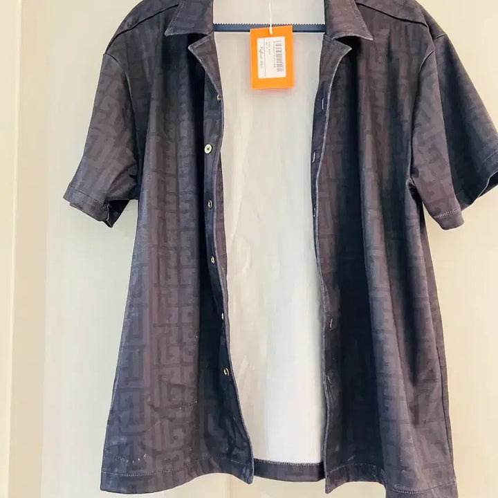 [BUNJANG] Rafinato RT Monogram Silk Short-Sleeve Shirt Black Size 50 / 라피나토 RT모노그램 실크셔츠 50