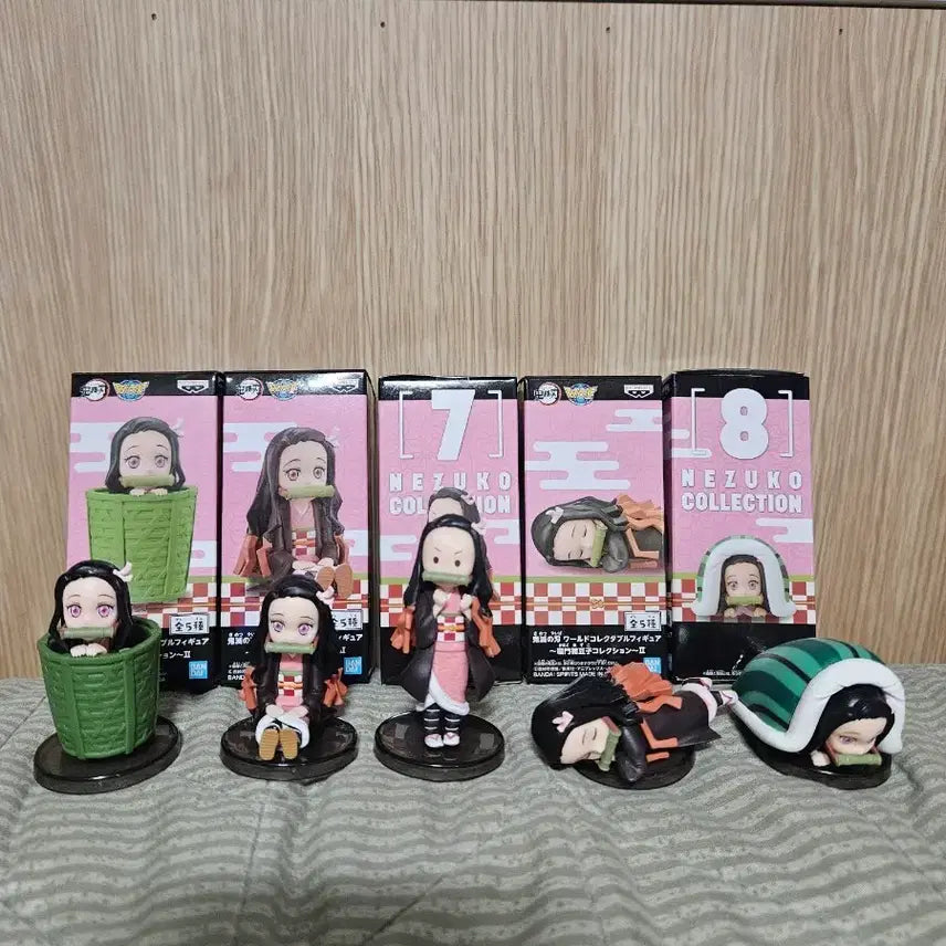[BUNJANG] Demon Slayer Nezuko World Collectable Figure Set (5 Types) / 귀멸의칼날 네즈코 월드 콜렉터블 피규어 5종