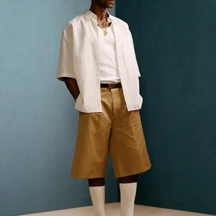 [BUNJANG] ZARA Willy Chavarria Wide Pleated Bermuda Shorts Beige / [34]자라 윌리차바리아 와이드 플리츠 버뮤다 베이지