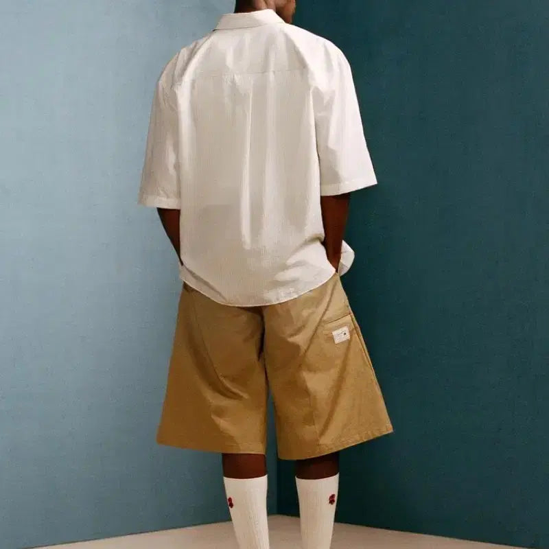 [BUNJANG] ZARA Willy Chavarria Wide Pleated Bermuda Shorts Beige / [34]자라 윌리차바리아 와이드 플리츠 버뮤다 베이지