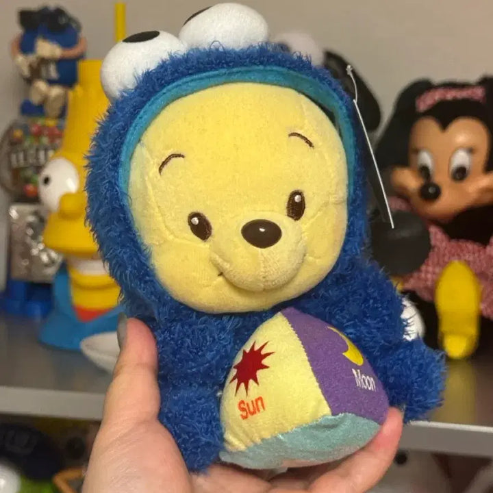 [BUNJANG] Disney Authentic Rare Winnie the Pooh x Cookie Monster Plush Doll / 레어 디즈니 정품 베이비 곰돌이 푸우 x 쿠키몬스터 인형
