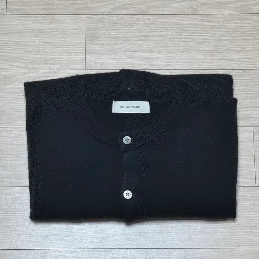 [BUNJANG] Brownout Soft Round Cardigan Black / [4] 브라운야드 소프트 라운드 가디건 블랙