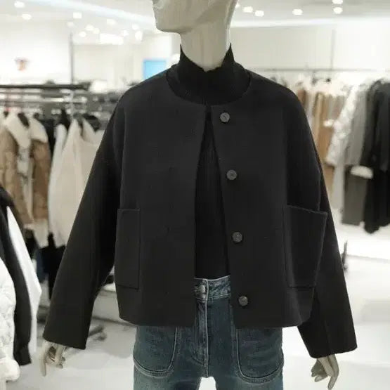 [BUNJANG] Sisley Roundneck Pocket Coat / 시슬리 라운드넥 포켓 코트 (SACTC8461)