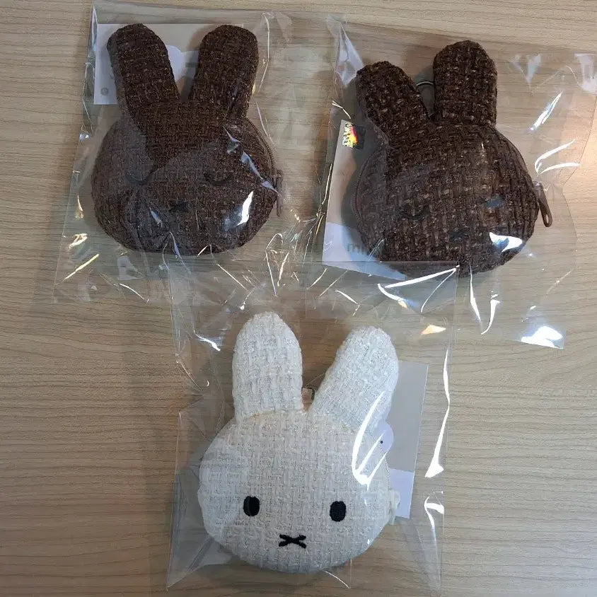 [BUNJANG] Miffy Melanie Tweed Coin Pouch Keychain New / 미피 멜라니 트위드 동전지갑 키링 새상품