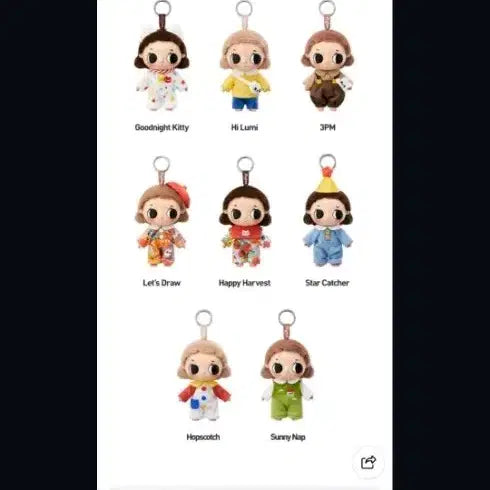 [BUNJANG] Pop Mart Nyo.ta Little Moments Series Doll Keychain / 5번 (5월10일까지2개택포) 팝마트 뇨타 소소한순간시리즈 인형키링