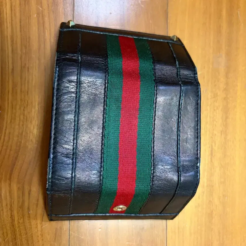 [BUNJANG] Gucci Web Stripe Leather Key Holder Wallet / 구찌 웹 스트라이프 키홀더 지갑