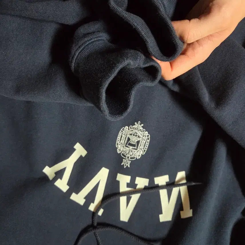 [BUNJANG] Espionage Navy Hoodie M / 에스피오나지 네이비 후드티 M