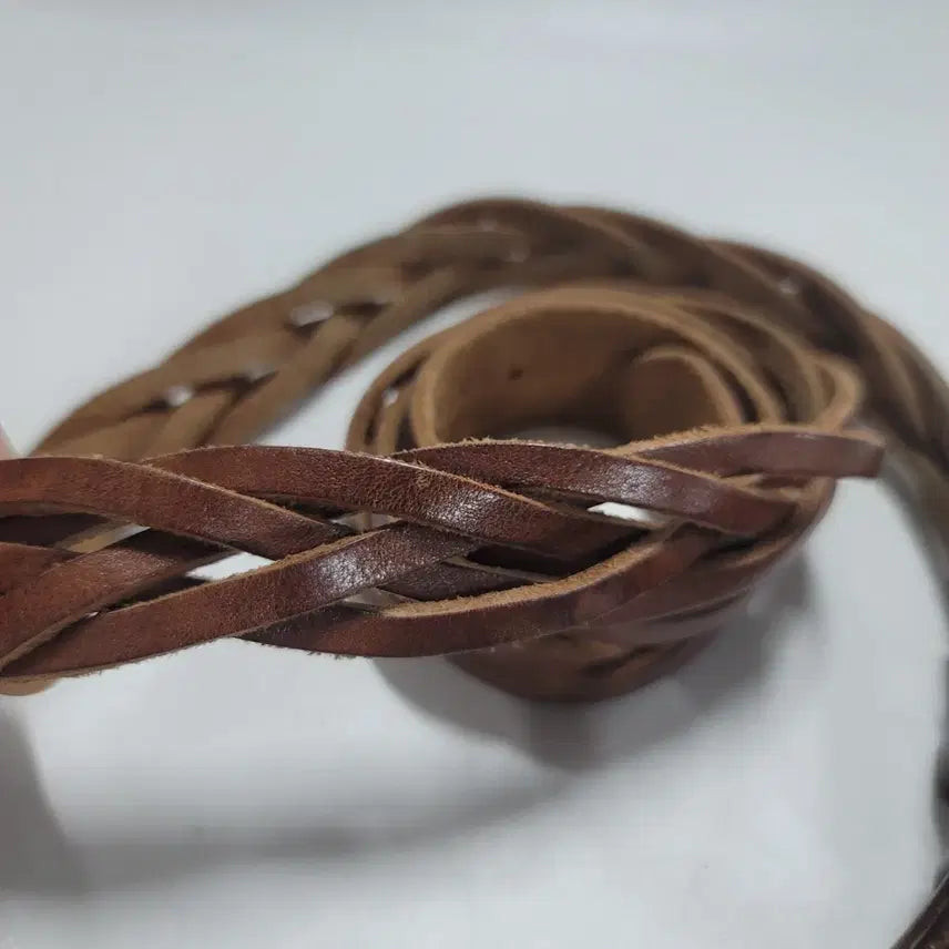 [BUNJANG] Genuine Leather Twisted Belt / 통가죽 꽈배기벨트/a976