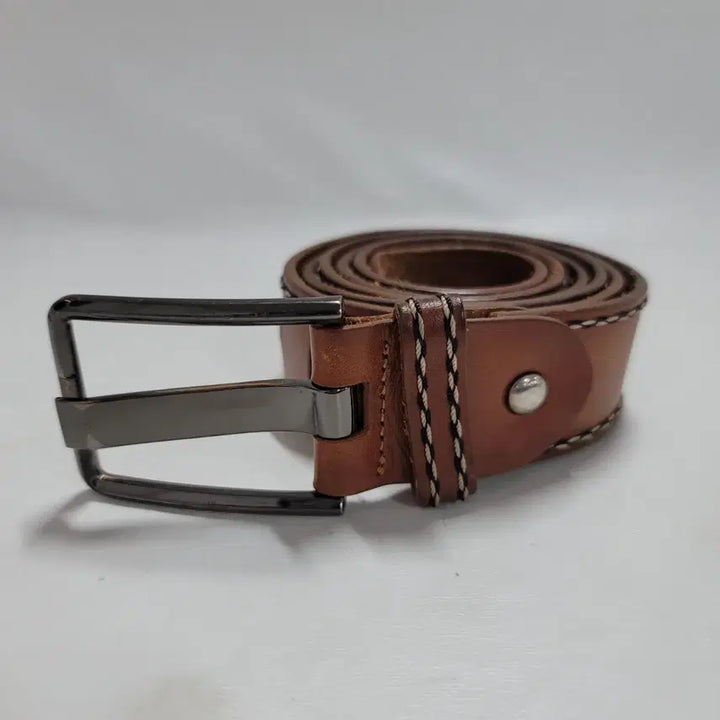 [BUNJANG] Genuine Leather Stitch Belt / 통가죽 스티치벨트/a978