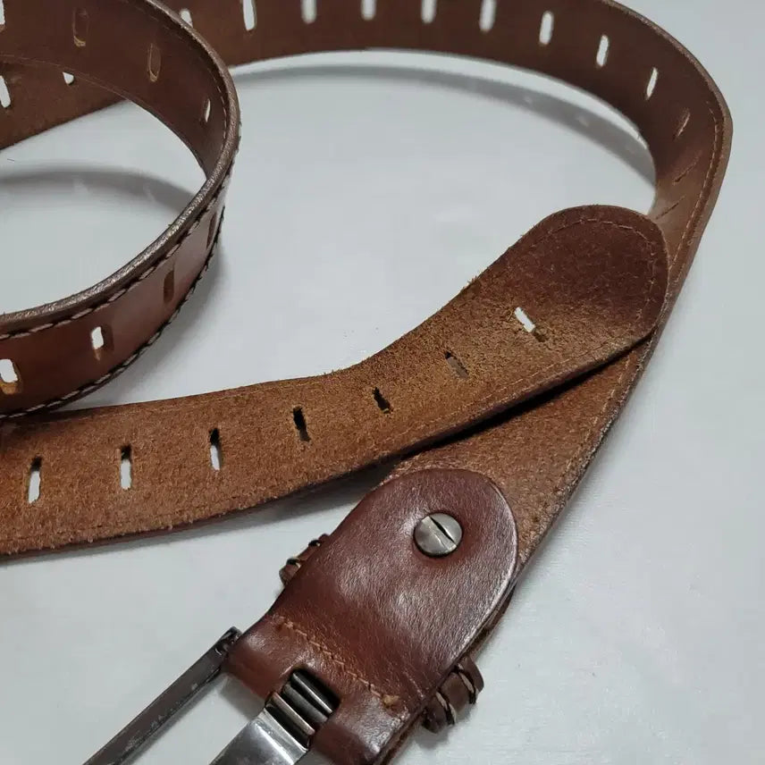 [BUNJANG] Genuine Leather Stitch Belt / 통가죽 스티치벨트/a978