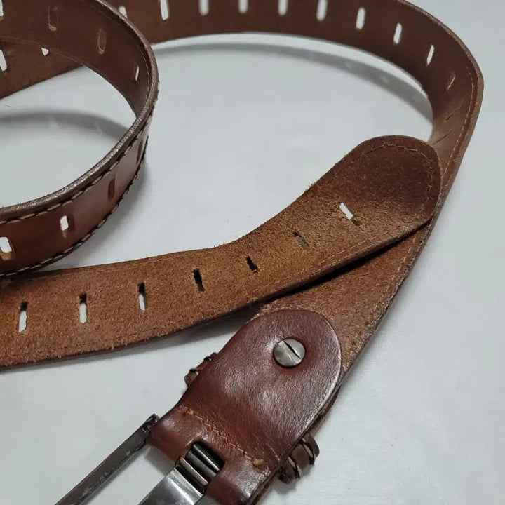 [BUNJANG] Genuine Leather Stitch Belt / 통가죽 스티치벨트/a978