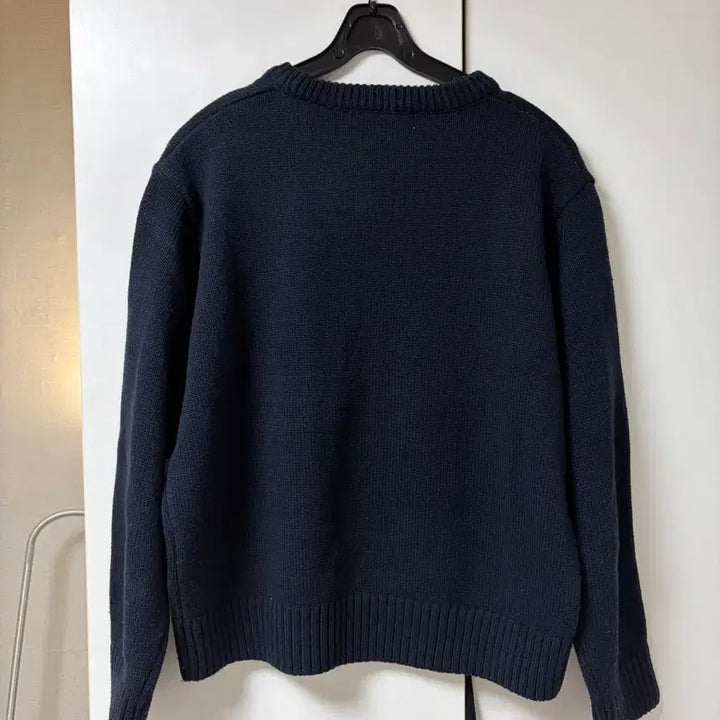 [BUNJANG] Fallett Navy Floral Knit Sweater / Fallett 팔레트 네이비 꽃 니트