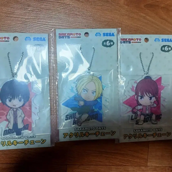 [BUNJANG] Sakamoto Days Acrylic Keychain Bundle Set (Nagumo, Shishiba, Lu) / 사카모토데이즈 아크릴 키체인 3종 일괄