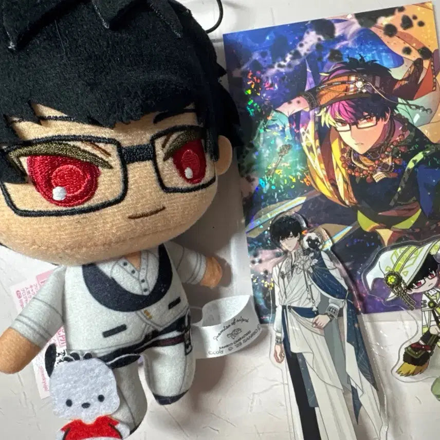 [BUNJANG] Mahoyaku Lenox Sanrio Plush + Acrylic Stand + Postcard Bundle Set / 마호야쿠 레녹스 산리오 누이+아크릴스탠드+엽서 일괄