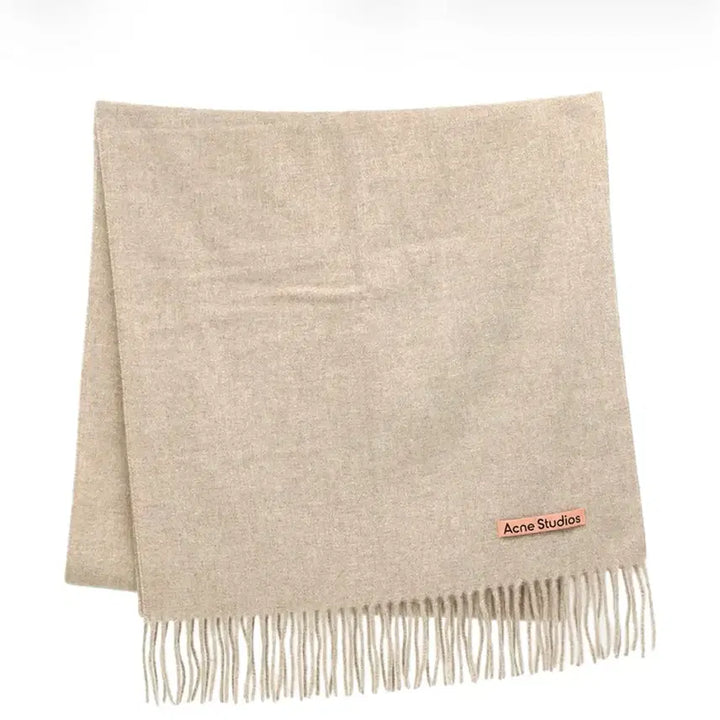 [BUNJANG] Acne Studios Narrow Wool Fringe Scarf Oatmeal Melange / 아크네 스튜디오 내로우 울 프린지 머플러 오트밀 멜란지
