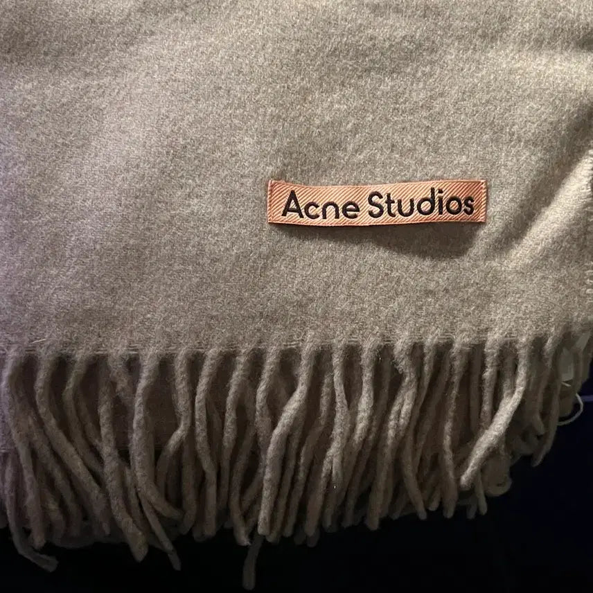 [BUNJANG] Acne Studios Narrow Wool Fringe Scarf Oatmeal Melange / 아크네 스튜디오 내로우 울 프린지 머플러 오트밀 멜란지