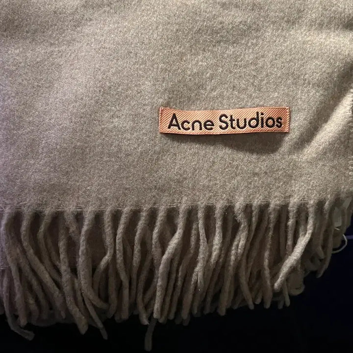 [BUNJANG] Acne Studios Narrow Wool Fringe Scarf Oatmeal Melange / 아크네 스튜디오 내로우 울 프린지 머플러 오트밀 멜란지