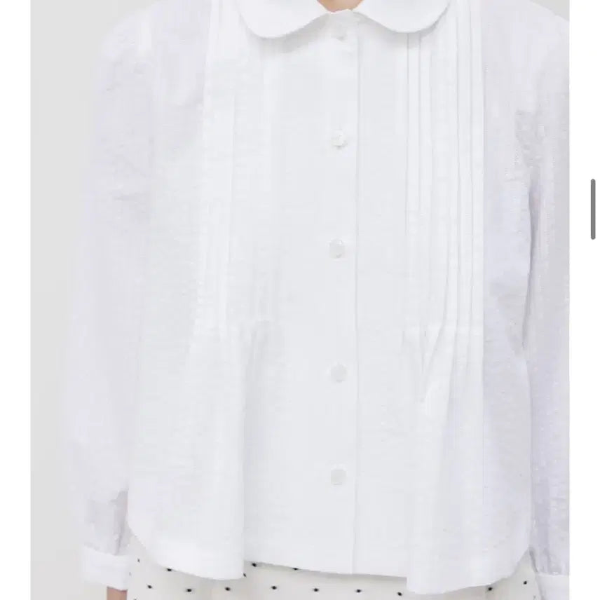 [BUNJANG] GBH Round Collar Crop Shirt / gbh 라운드카라 크롭 셔츠