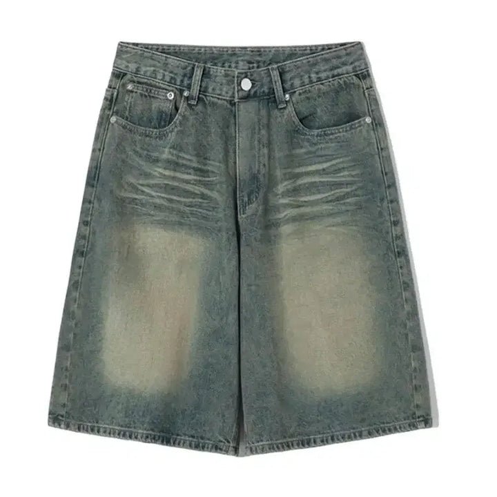 [BUNJANG] Trillion Washed Bermuda Denim Pants / 트릴리온 캣 브러쉬 워시드 버뮤다 데님팬츠