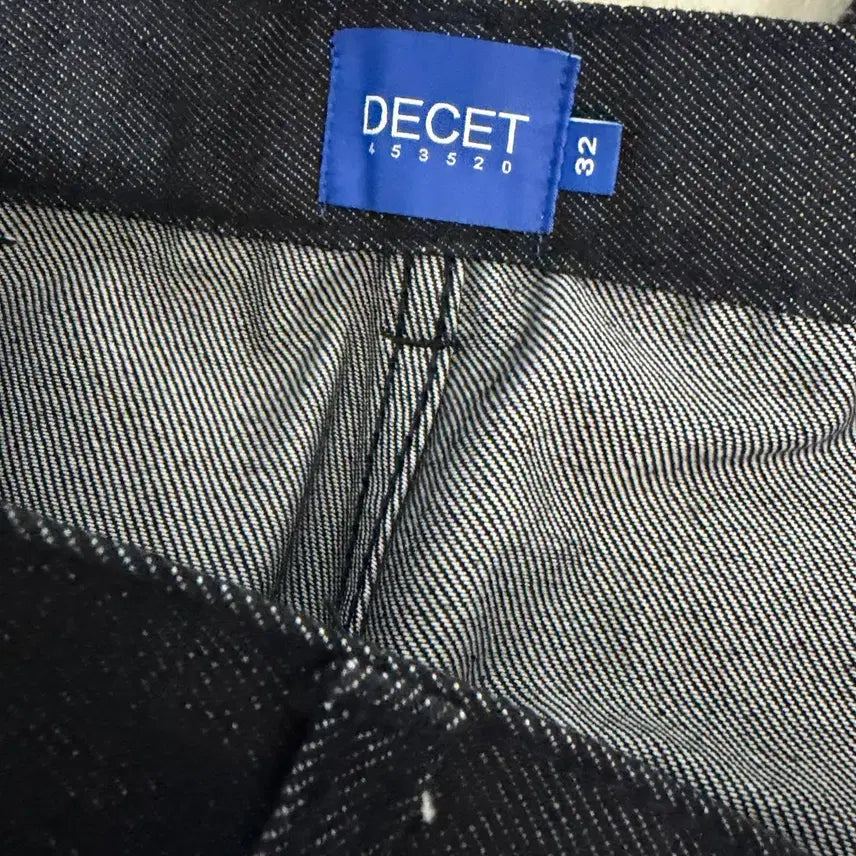 [BUNJANG] DECKET Curved Wide Jeans Black Indigo (Set of 2) / (32)데케트 커브드 와이드 진 흑청+인디고