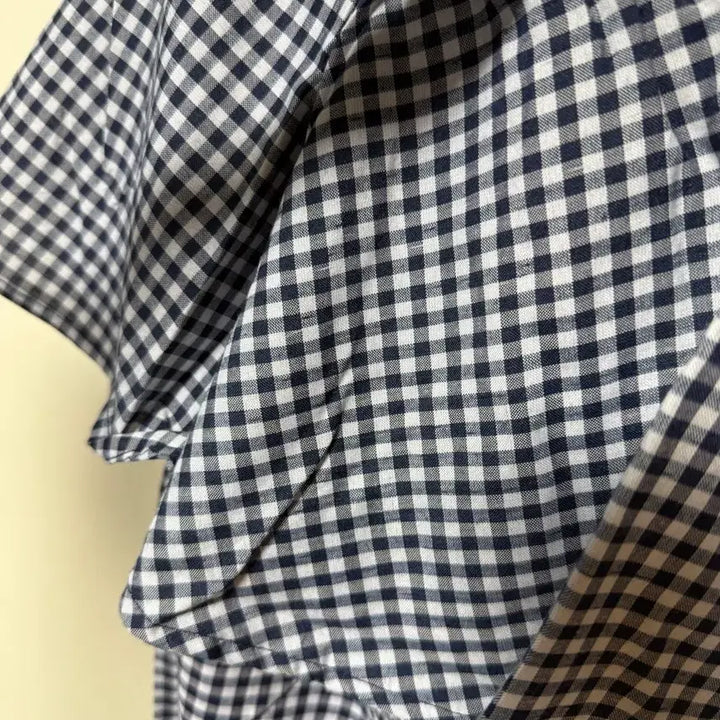 [BUNJANG] MLM Label Gingham Check Off-Shoulder Dress (Size S) / (1회착용)MLM Label 체크 오프숄더 원피스 S